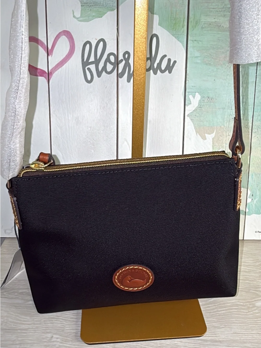 Dooney & Bourke Black Nylon zippered bag NWT